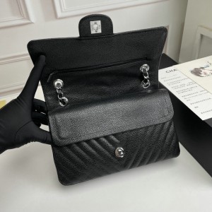 CHANEL CLASSIC FLAP 24CM CHEVRON CAVIAR Bags