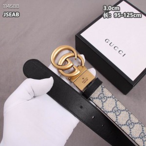 Gucci belt 3cm black-canvas double face 95-125cm Accesories