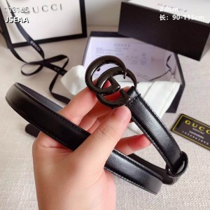 Gucci belt 2cm total black 95-125cm Accesories