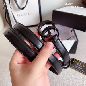 Gucci belt 2cm total black 95-125cm Accesories