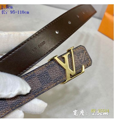 lv belt 2.5cm damier