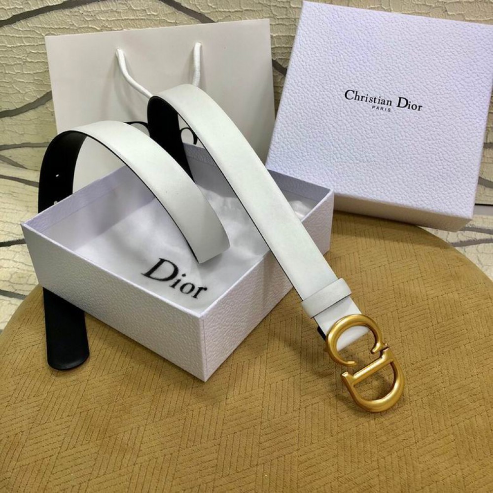 dior belt 3cm black-white Accesories