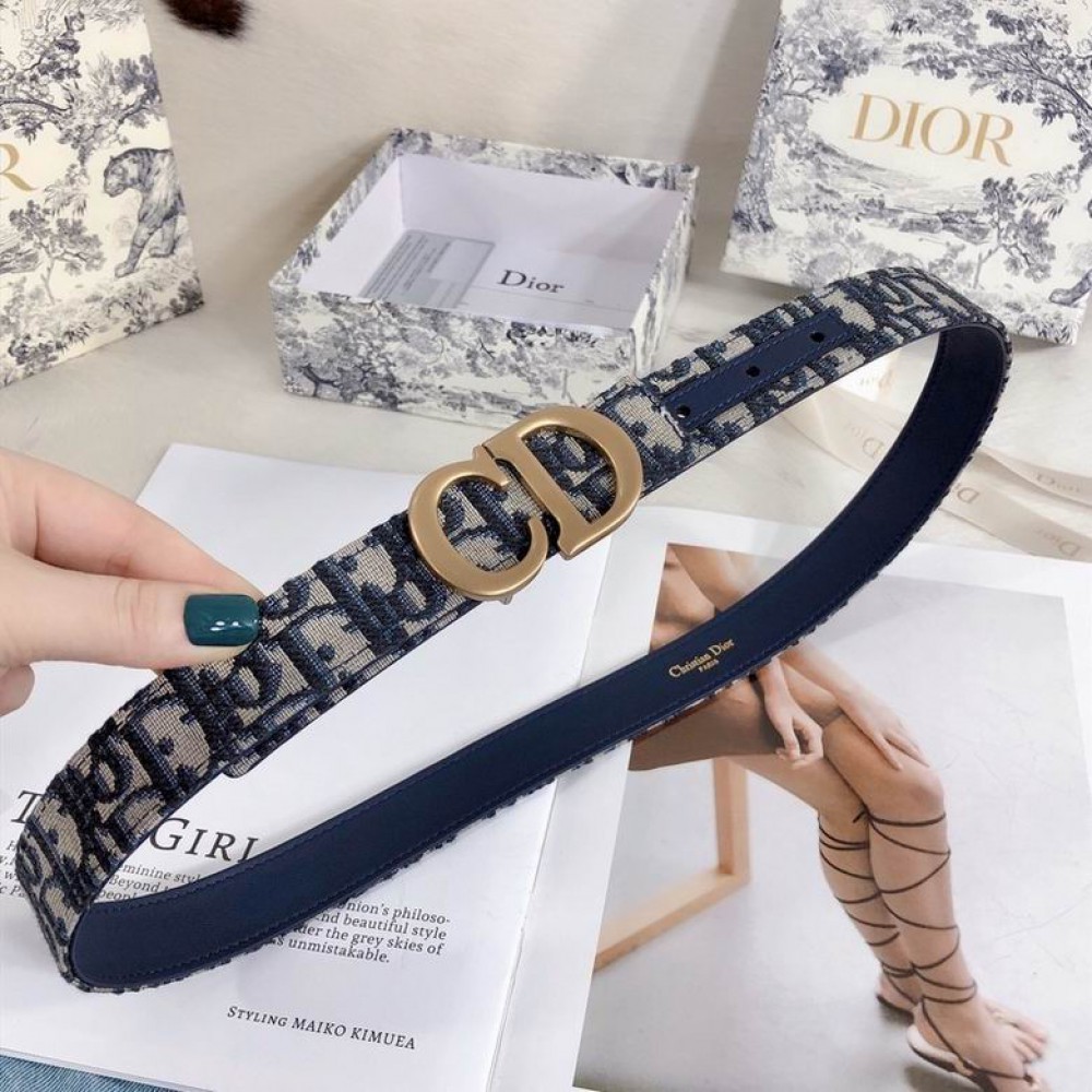 dior belt 3cm jacquard oblique Accesories