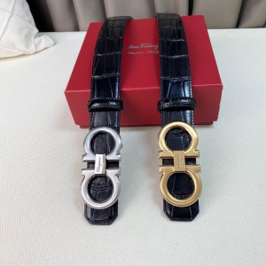 Salvatore ferragamo belt 3.8cm croc effect Accesories