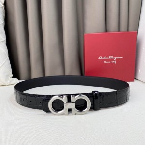 Salvatore ferragamo belt 3.8cm croc effect Accesories