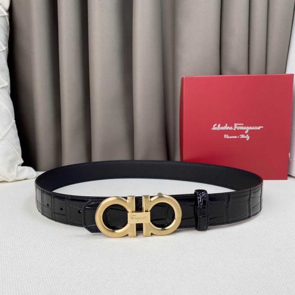 Salvatore ferragamo belt 3.8cm croc effect Accesories