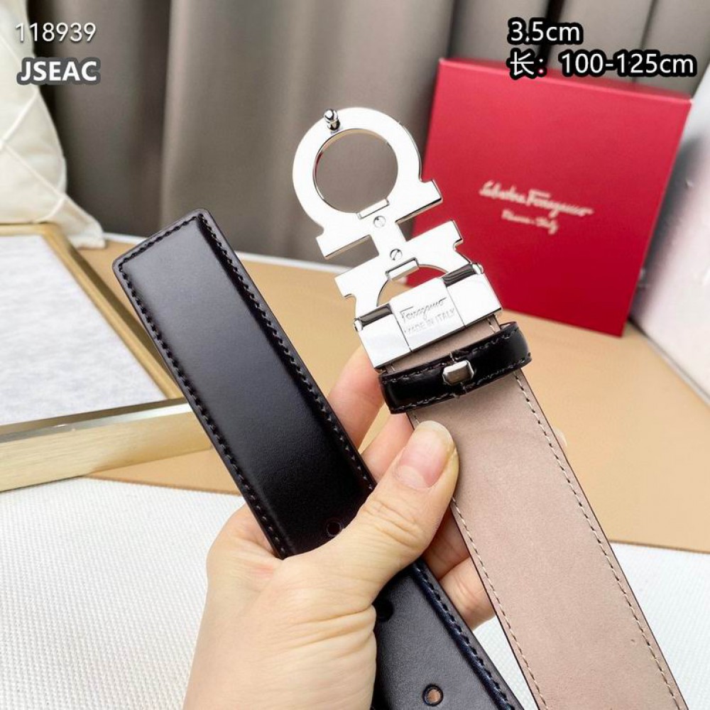 Salvatore ferragamo belt 3.8cm 3tone black Accesories