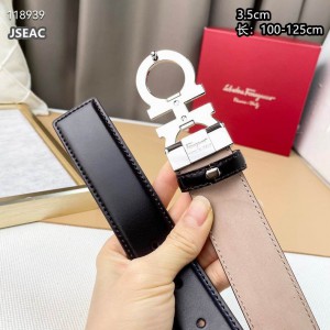 Salvatore ferragamo belt 3.8cm 3tone black Accesories