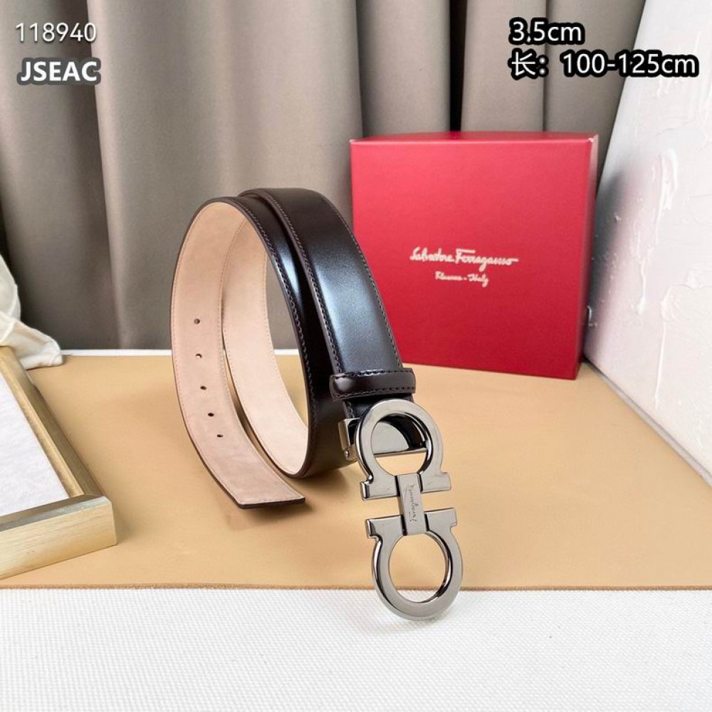 Salvatore ferragamo belt 3.8cm 3tone black Accesories