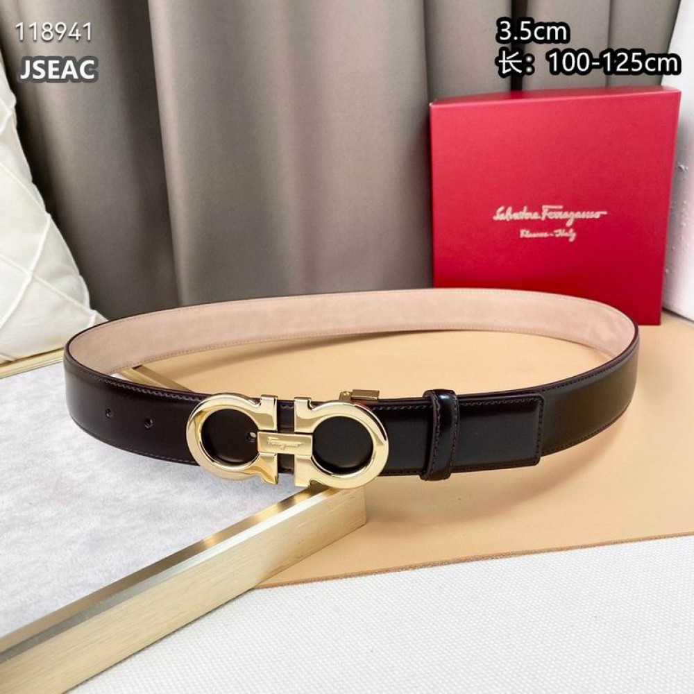 Salvatore ferragamo belt 3.8cm 3tone black Accesories