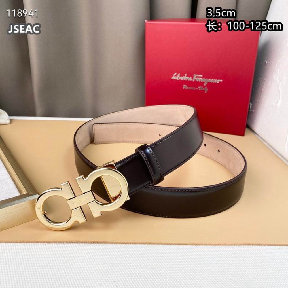 Salvatore ferragamo belt 3.8cm 3tone black Accesories