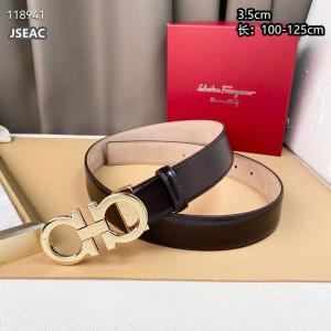 Salvatore ferragamo belt 3.8cm 3tone black Accesories