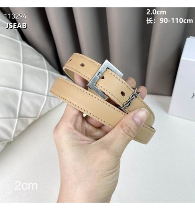 ysl belt 2cm beige