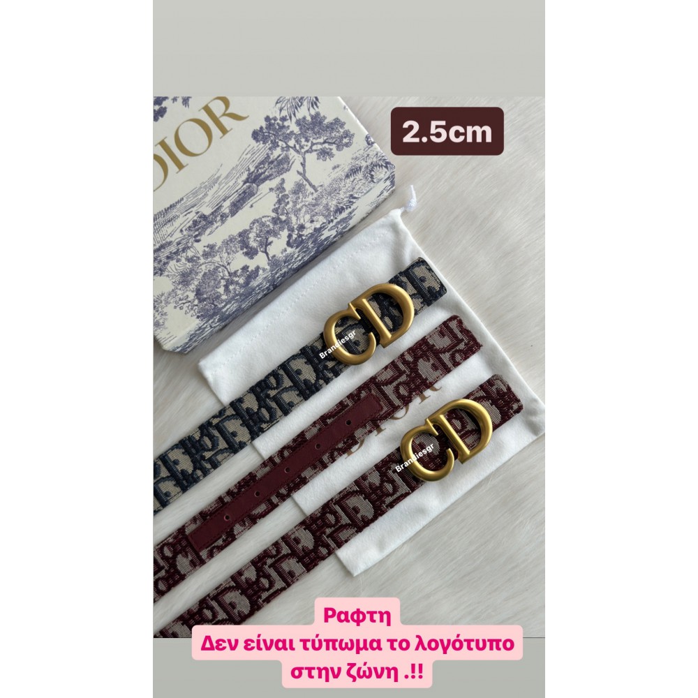 dior belt 3cm jacquard oblique Accesories