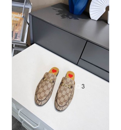 gucci half slippers canvas print 36-44