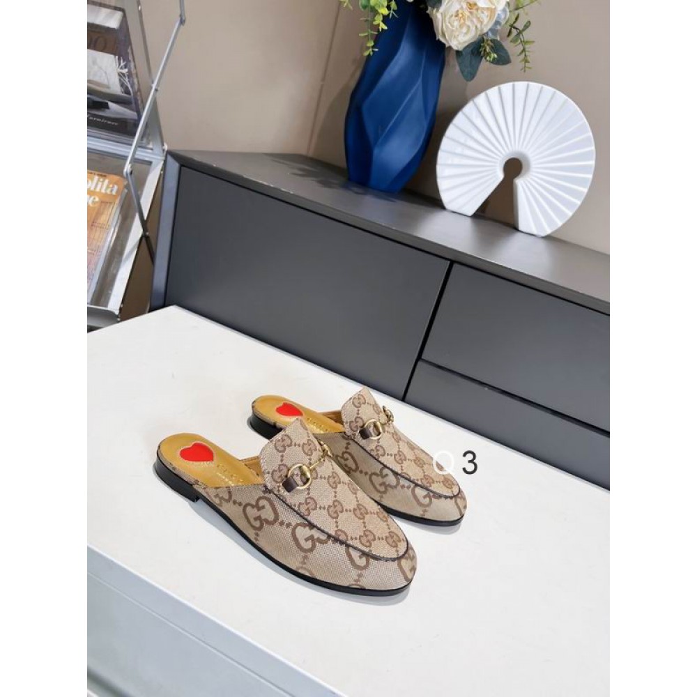 gucci half slippers canvas print 36-44 Shoes