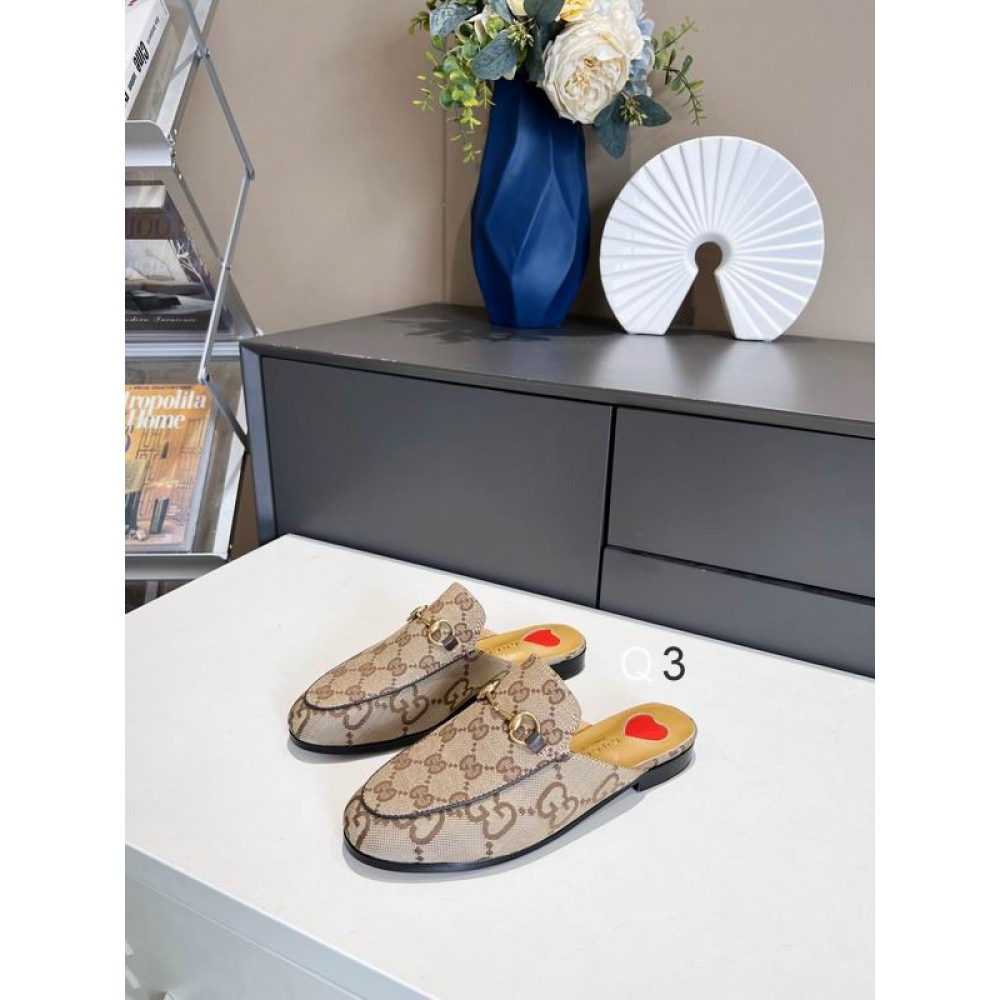 gucci half slippers canvas print 36-44 Shoes