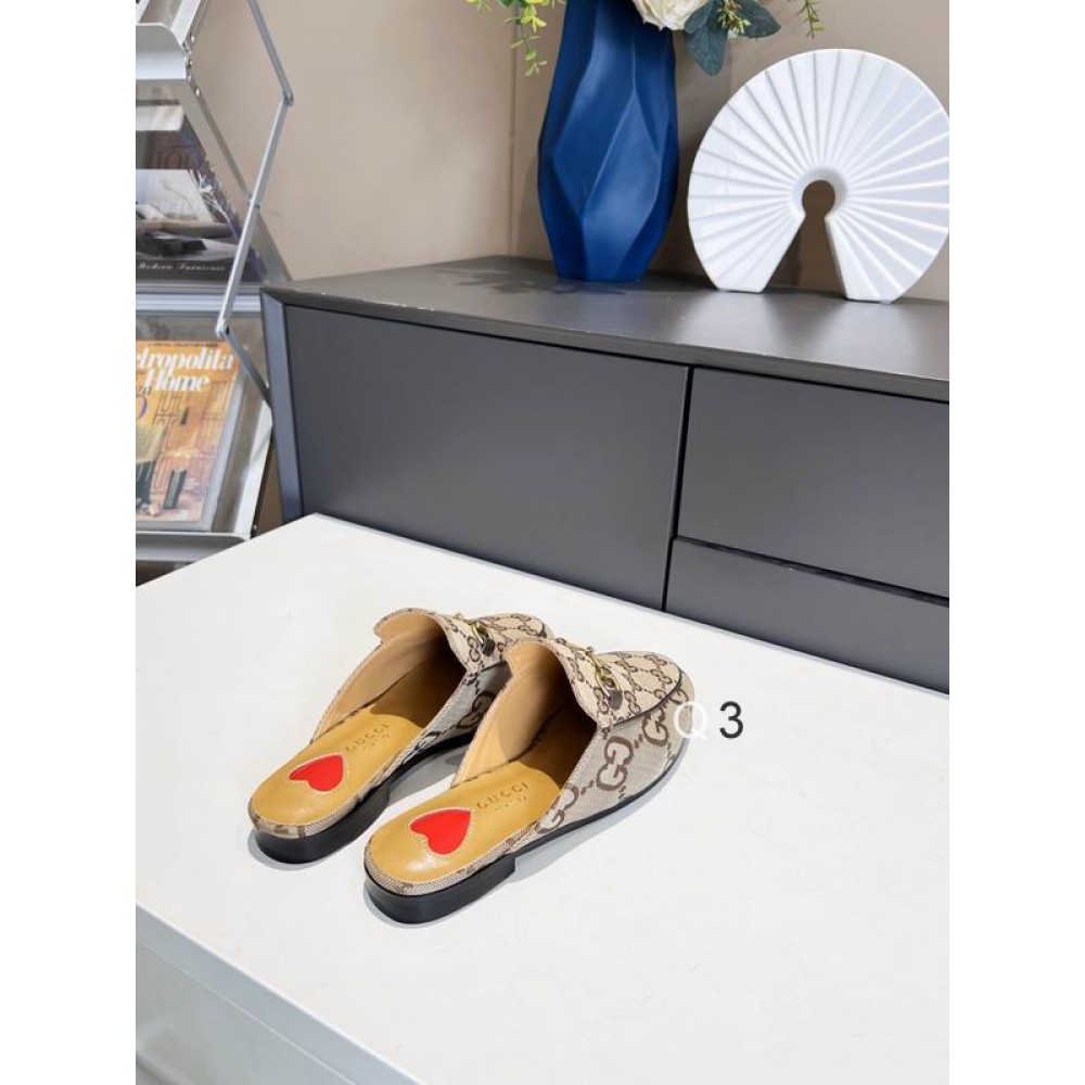 gucci half slippers canvas print 36-44 Shoes