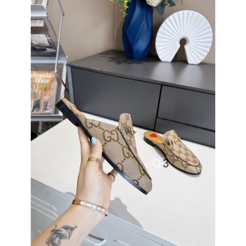 gucci half slippers canvas print 36-44 Shoes