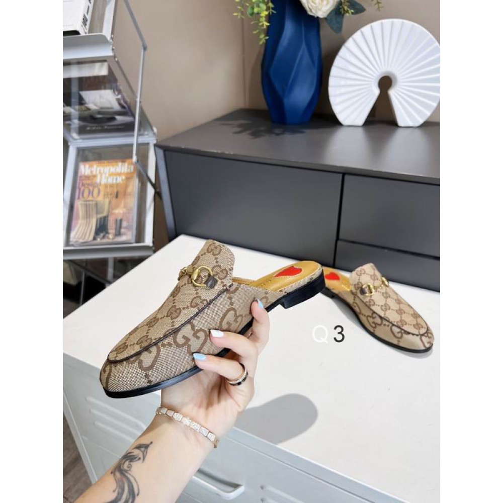 gucci half slippers canvas print 36-44 Shoes