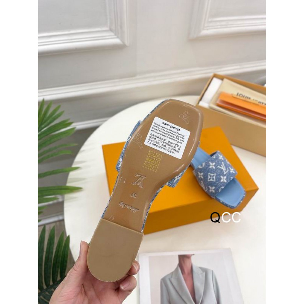 lv slippers denim 36-42 Shoes