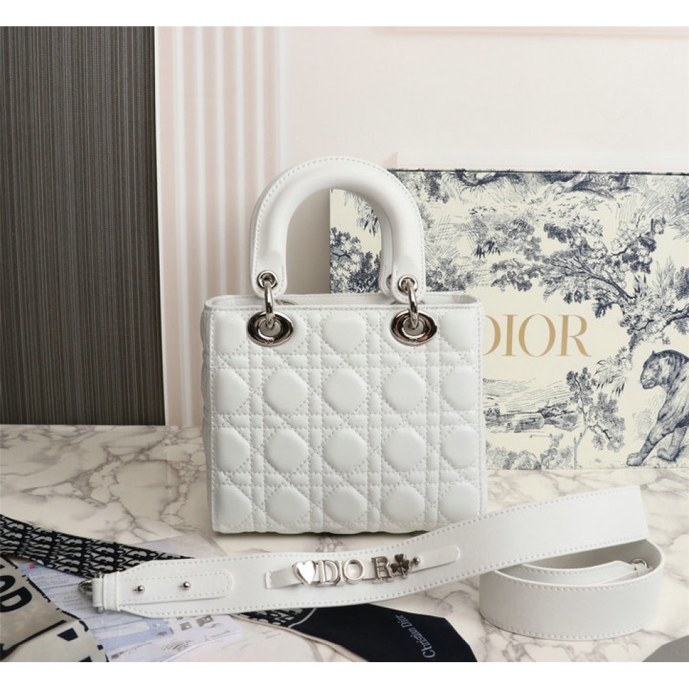 Dior lady small size 20x18x8cm lambskin leather Bags