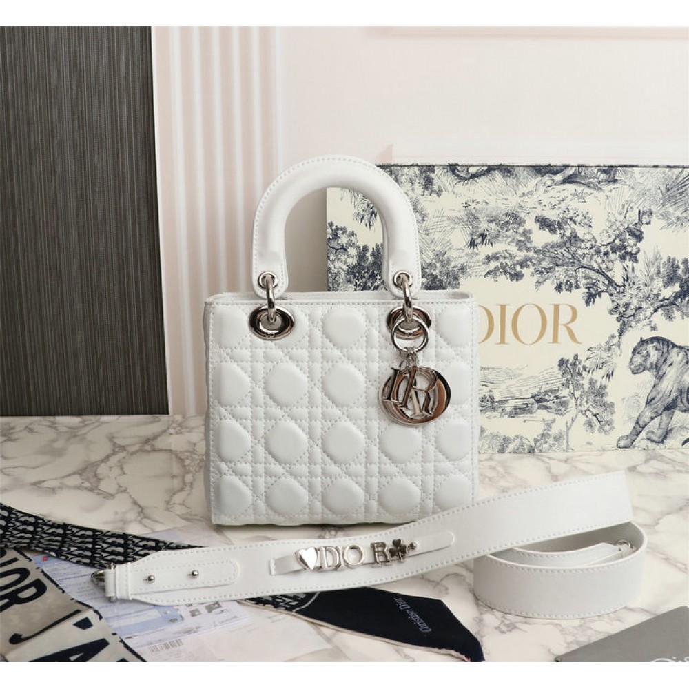 Dior lady small size 20x18x8cm lambskin leather Bags