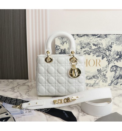 Dior lady small size 20x18x8cm lambskin leather