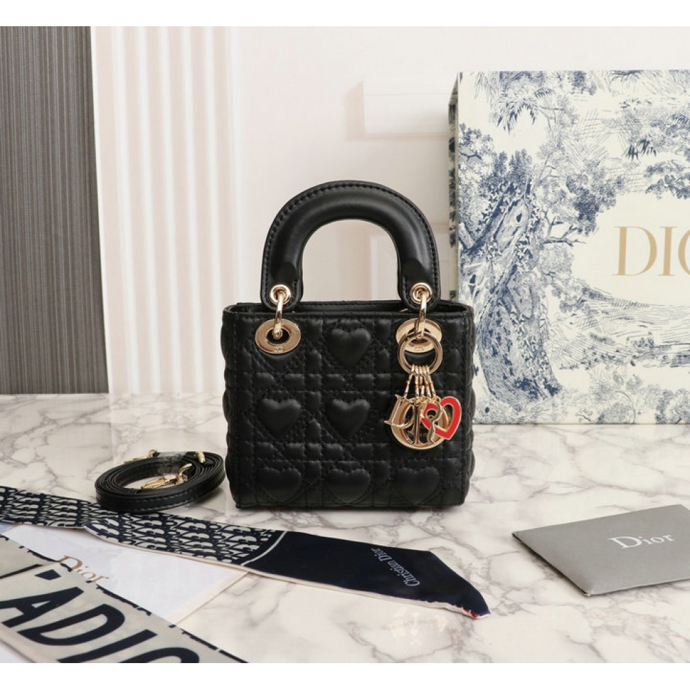 DIOR LADY 17CM HEARTS Bags