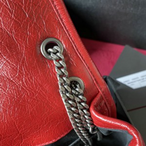 ysl niki crinkled leather 28cm red Bags