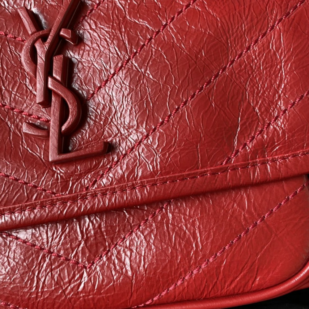 ysl niki crinkled leather 28cm red Bags