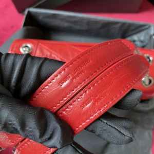 ysl niki crinkled leather 28cm red Bags