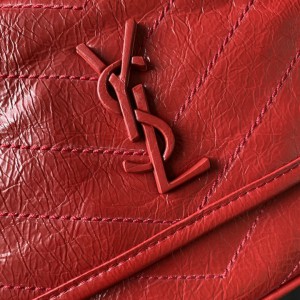 ysl niki crinkled leather 28cm red Bags