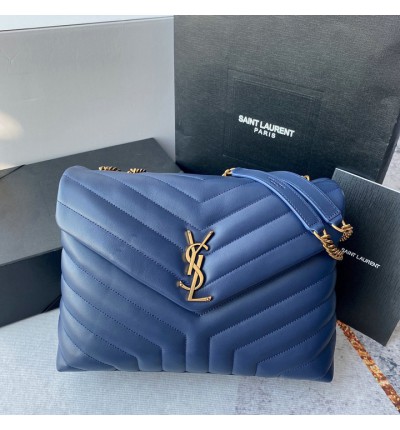 ysl loulou 32cm blue marine