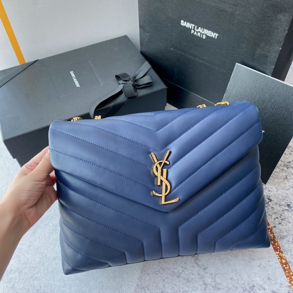 ysl loulou 32cm blue marine Bags