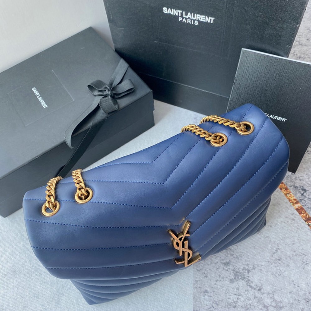 ysl loulou 32cm blue marine Bags