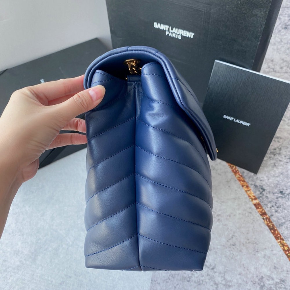 ysl loulou 32cm blue marine Bags