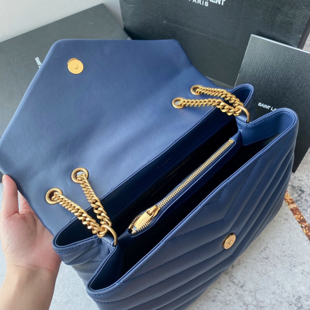 ysl loulou 32cm blue marine Bags