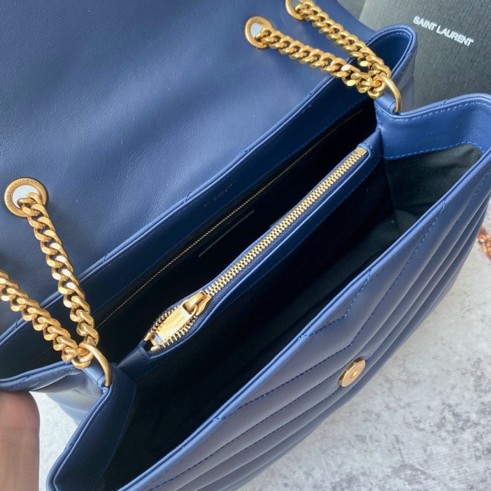 ysl loulou 32cm blue marine Bags