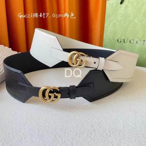 gucci belt 7cm blac-white 80-125cm Accesories