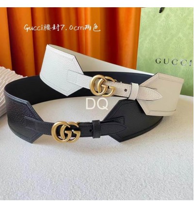 gucci belt 7cm blac-white 80-125cm