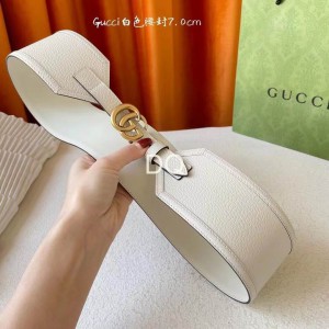 gucci belt 7cm blac-white 80-125cm Accesories