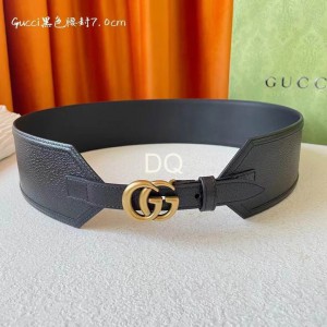 gucci belt 7cm blac-white 80-125cm Accesories