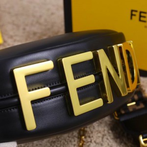 fendi graphy 29x24x10cm black leather Bags