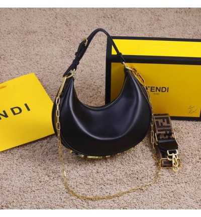 fendi graphy 29x24x10cm black leather