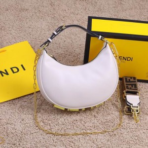 fendi graphy 29x24x10cm white leather Bags