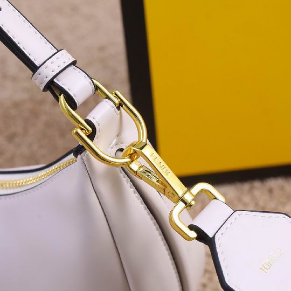 fendi graphy 29x24x10cm white leather Bags