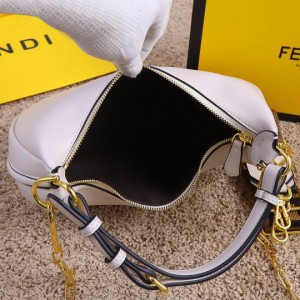 fendi graphy 29x24x10cm white leather Bags