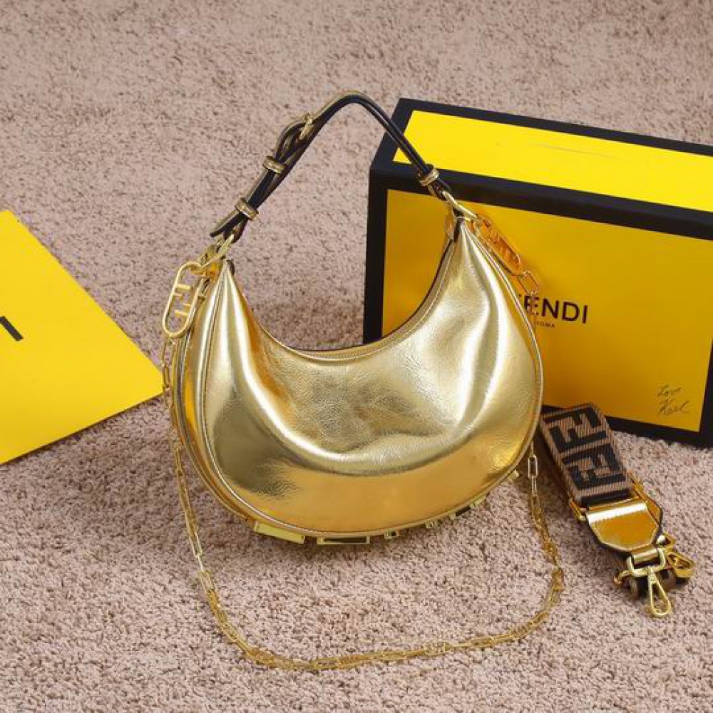 fendi graphy 29x24x10cm gold leather Bags