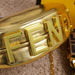 fendi graphy 29x24x10cm gold leather Bags